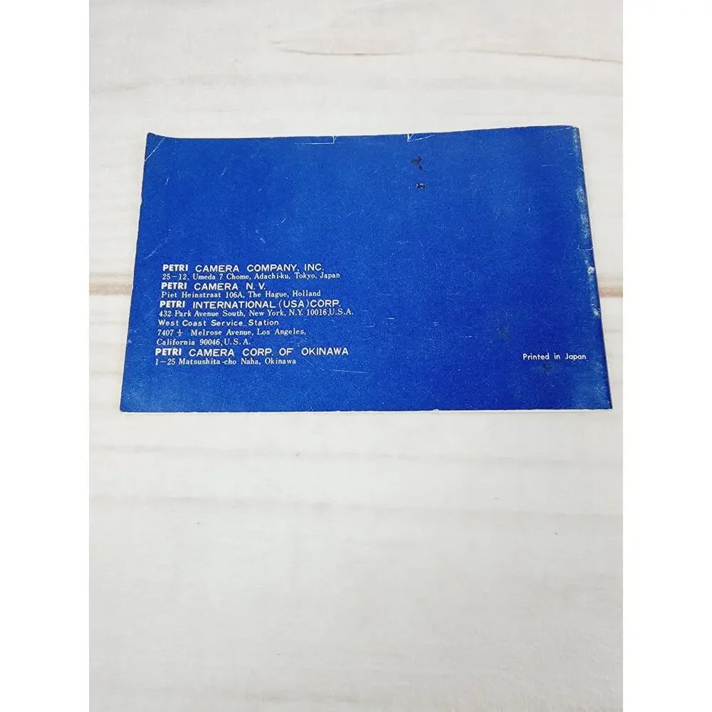 Petri Color 35 Instruction Manual Original Instruction Booklet Vintage
